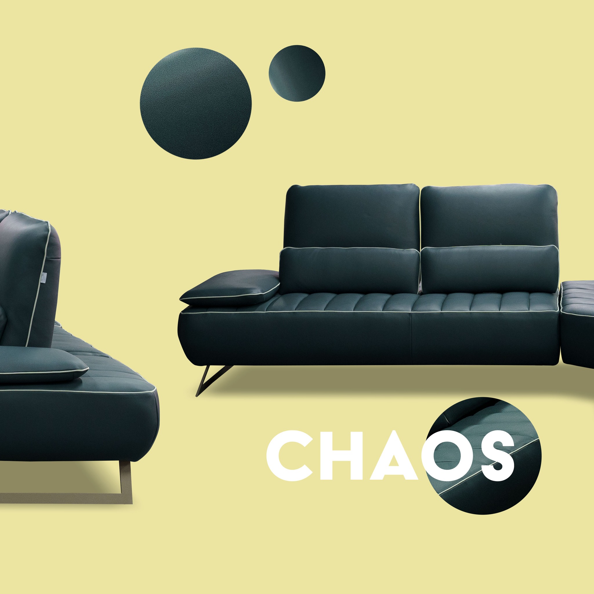 Sofa Da Góc CUBOROSSO CHAOS NATURAL 4006